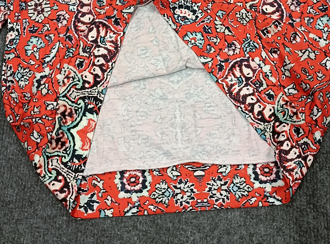 FallStil® - Rotes Mandala Print Kapuzen-Henley Sweatshirt mit langen Ärmeln