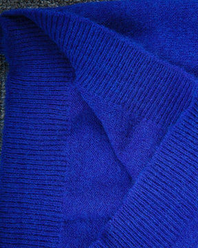 Monci® - Lässig Blau Einfarbig Rundhalsausschnitt Langarmpullover