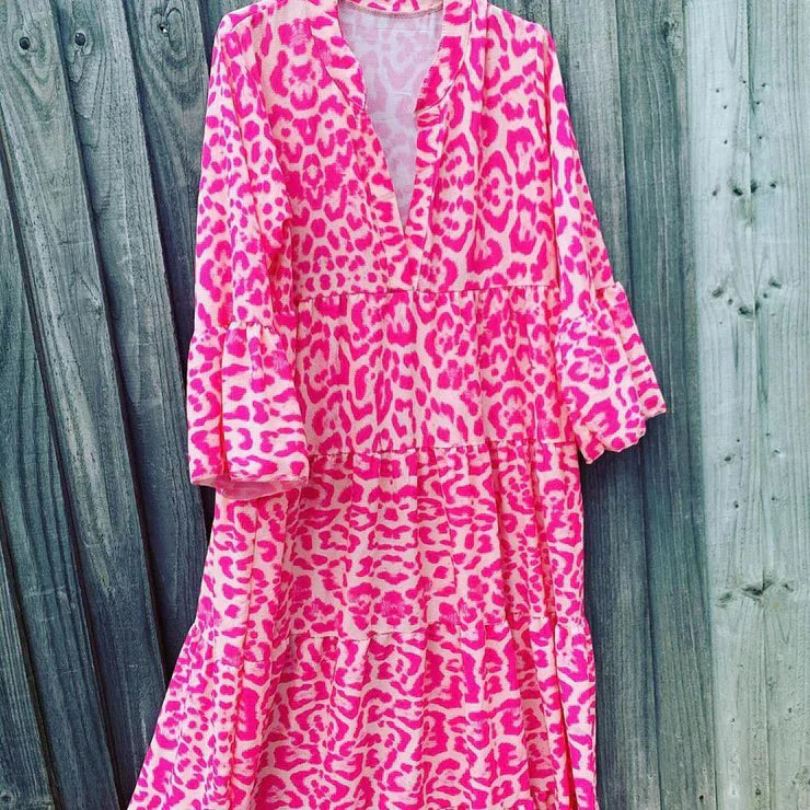 Raffiné® - Le Pink Chic Kleid mit Leopardenmuster