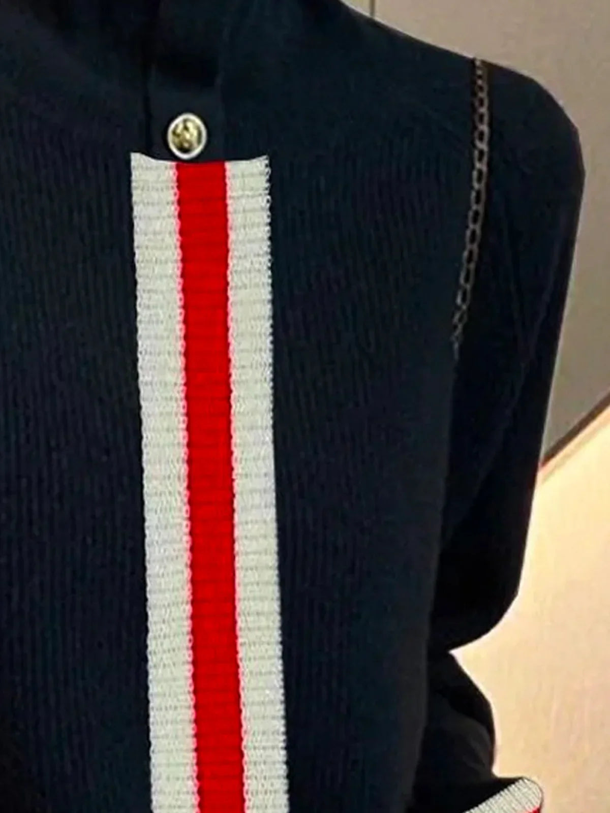 Raffiné® - Rollkragenpullover Urban Color Block Long Sleeve Sweater