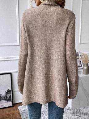 HerbstTrend® - Moderner einfarbiger Pullover mit langen Ärmeln