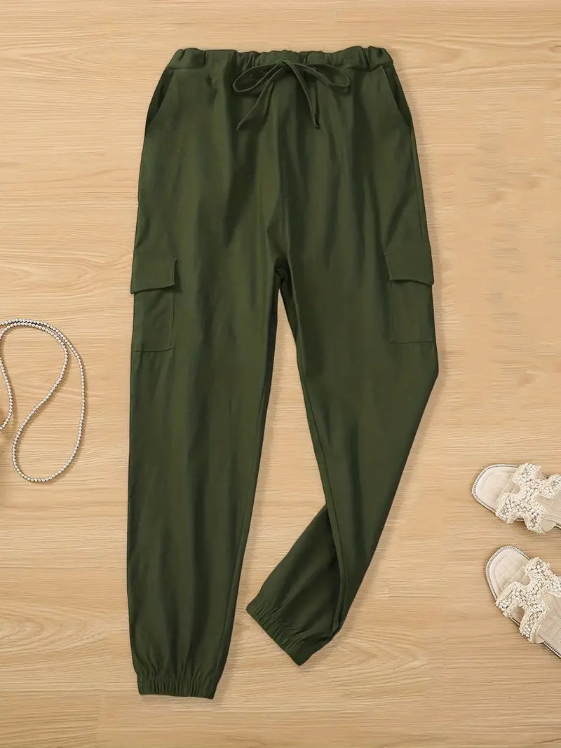 BioBlüte® - Olivgrüne Cargo-Jogging Komfort-Hose