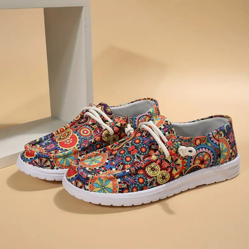 Raffiné® - Farbenfroher Mandala Sommer-Sneaker