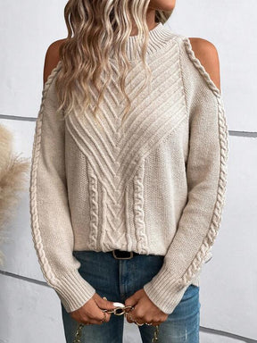 Naturlux® - Gemütlicher einfarbiger Pullover mit langen Ärmeln