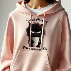 Hoodie mit grimmiger Katze