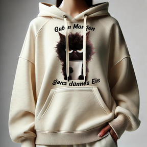 Hoodie mit grimmiger Katze