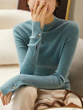 KlassikRoll Strickpullover blau