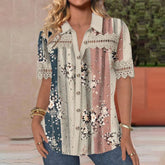 FloralPatch Bluse