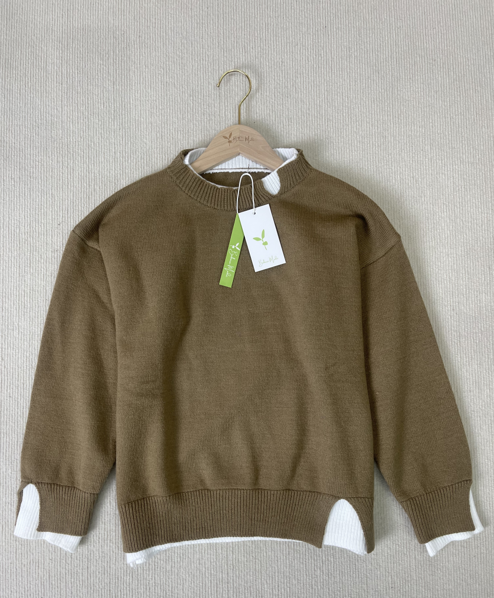 FallStil® - Stylischer Farbblock-Langarmpullover