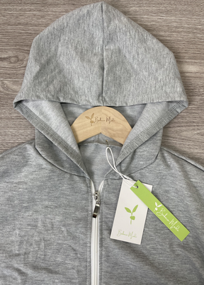 WinterTrend® - Graues unifarbenes Hoodie Lounge Set