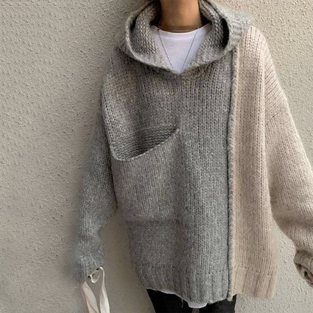 [OUTLET] WinterStil® - Spezial-Kapuzenpulli Color Block Sweater