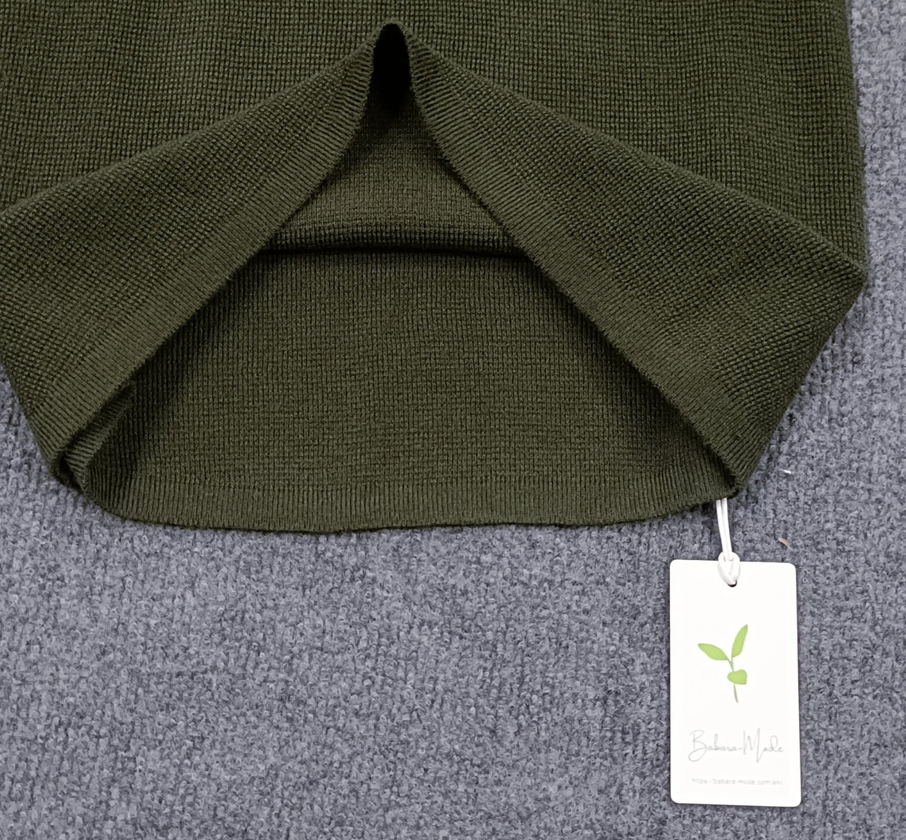 WinterStil® - Grüner Rundhals-Pullover mit langen Ärmeln