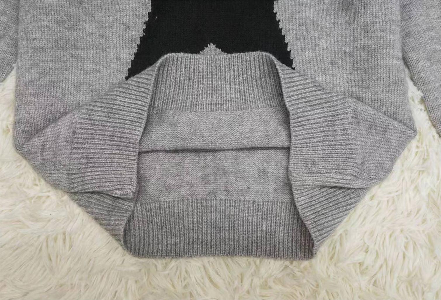 FallStil® - Bequemer grauer Pullover mit hohem Halsausschnitt