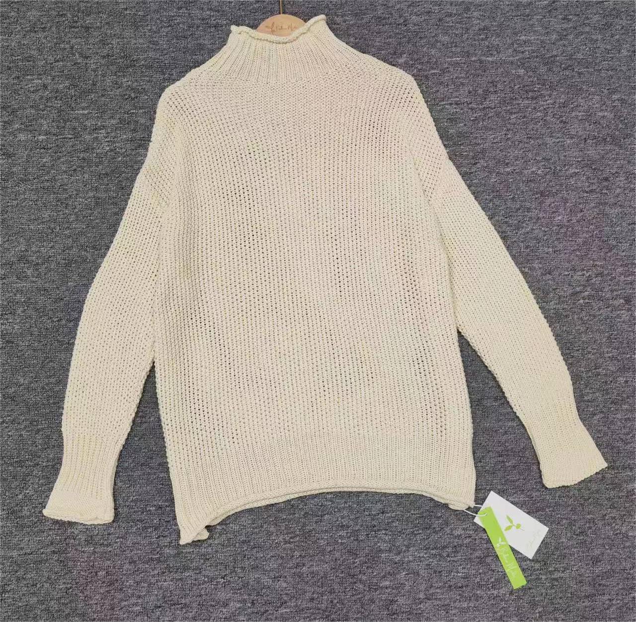 FallStil® - Einfarbiger Pullover mit langen Ärmeln