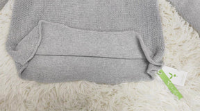 FallStil® - Grauer Pullover mit offener Naht und Übergröße