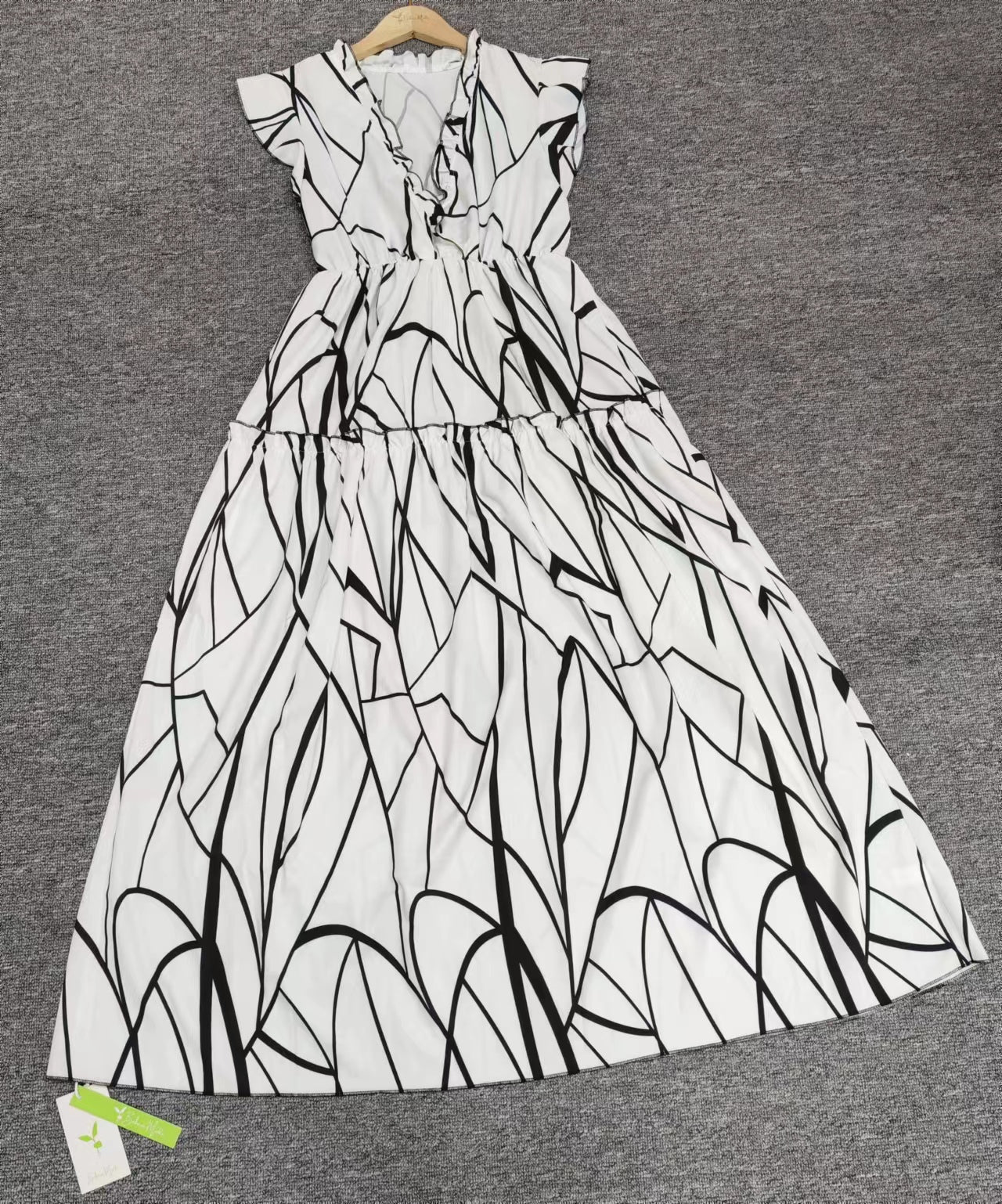 Naturlux® - Vintage Maxikleid mit kurzen Ärmeln