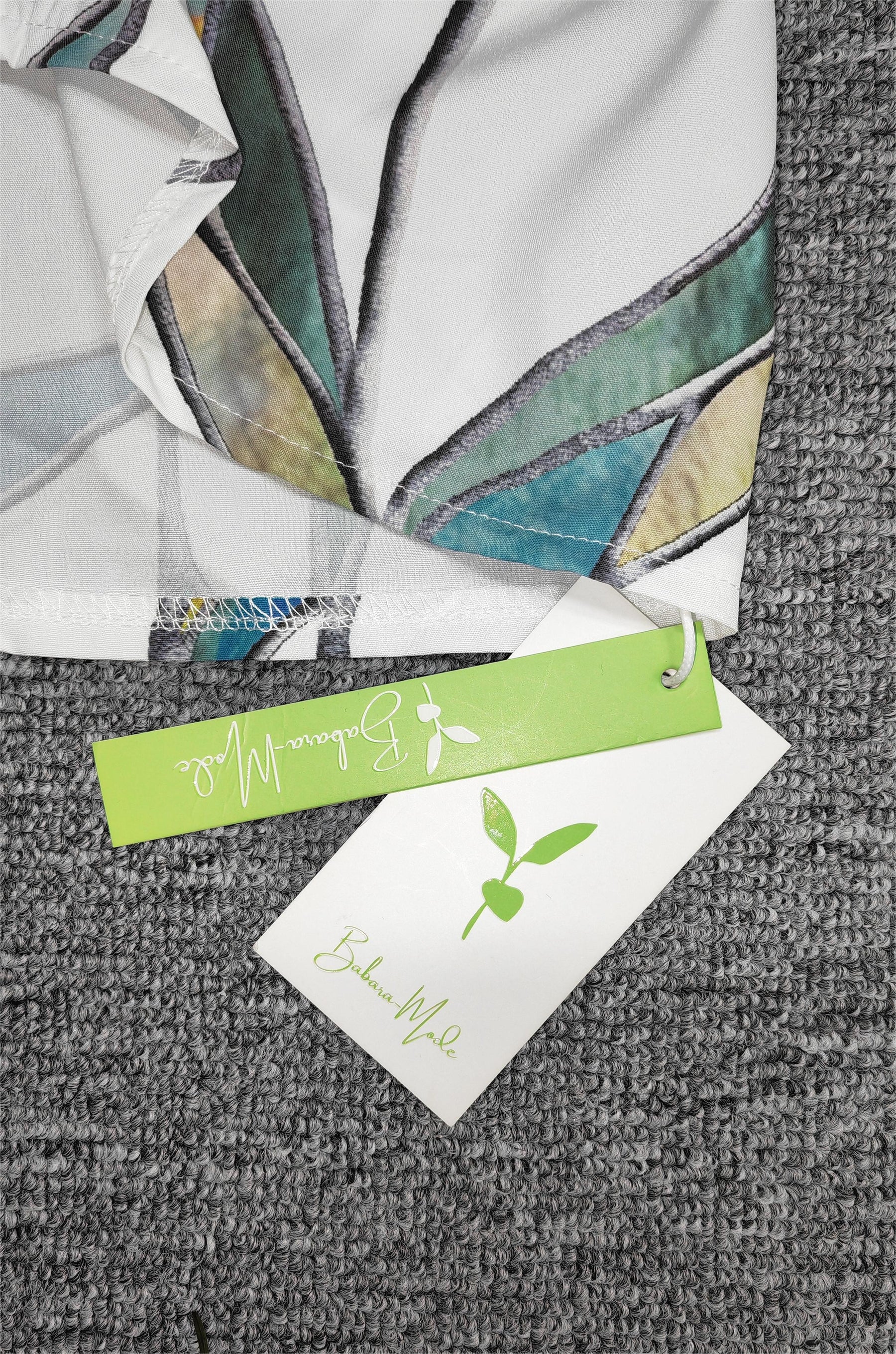 PureWear® - Botanisches Satin Plissee Premium Bandage Hemdkleid