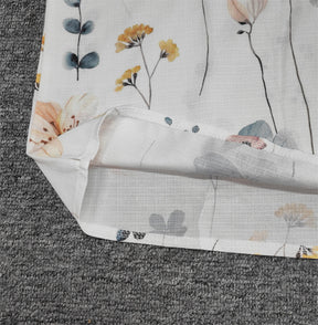 SpringStil® - Aquarell-Blumengarten Weißes Kurzarm-Top