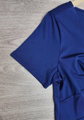 FallStil® - Marineblaues Minikleid mit Twistfront