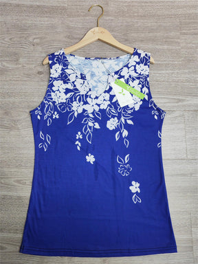 EcoExotica® - Trendiges ärmelloses Tank-Top mit Blumendruck