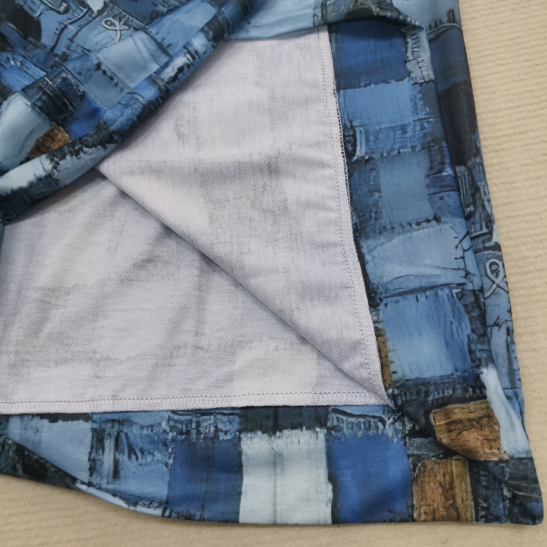 FallStil® - Chambray Distressed Patchwork Top