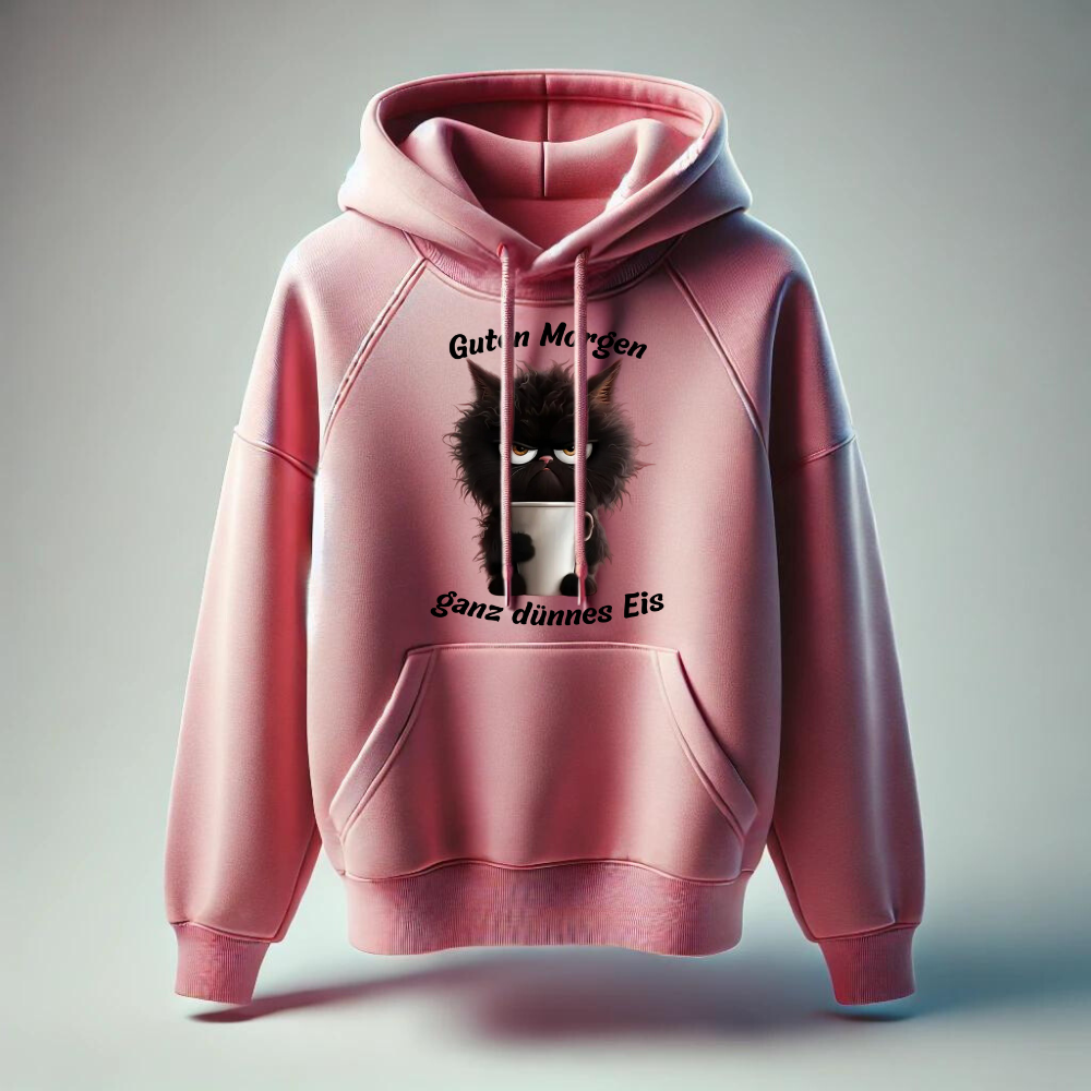 Hoodie mit grimmiger Katze