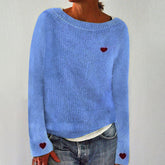 Reverie® - Frischer blauer Pullover mit Rundhalsausschnitt