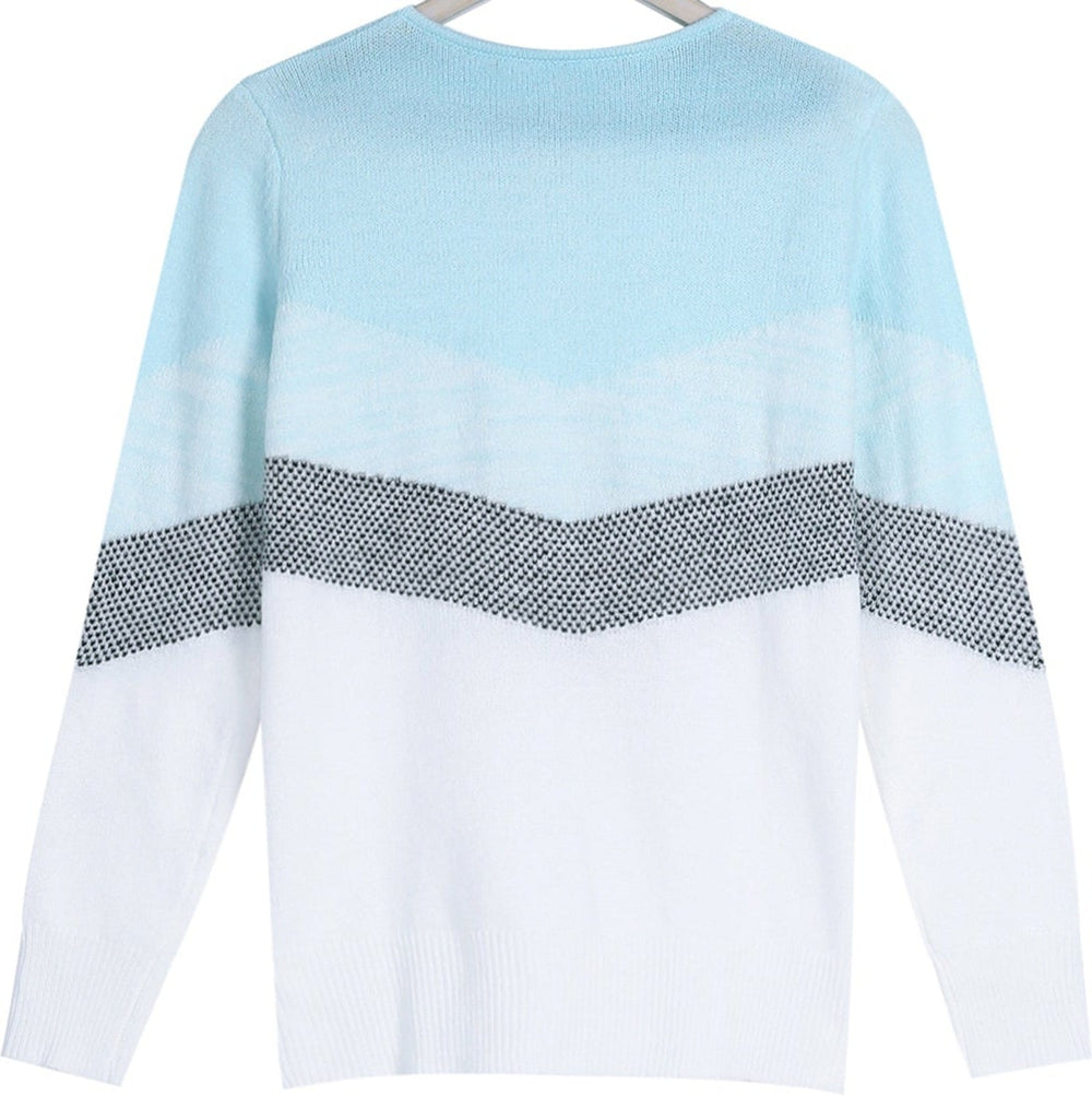 FallStil® - Blue Skies Chevron pullover mit Reißverschluss