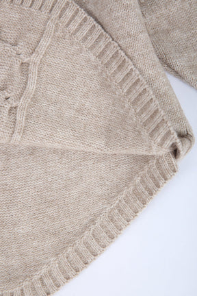 Monci® - Langärmeliger, einfarbiger Pullover im Vintage-Stil