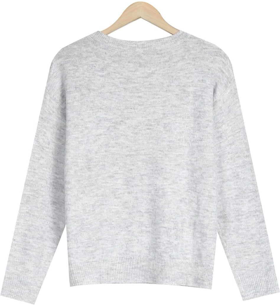 FallStil® - Grey Days Klassischer Pullover mit Knopfleiste