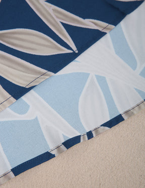 SpringStil® - Kobaltblaues Sommer-Maxi-Kleid mit plissiertem V-Ausschnitt und kalten Schultern