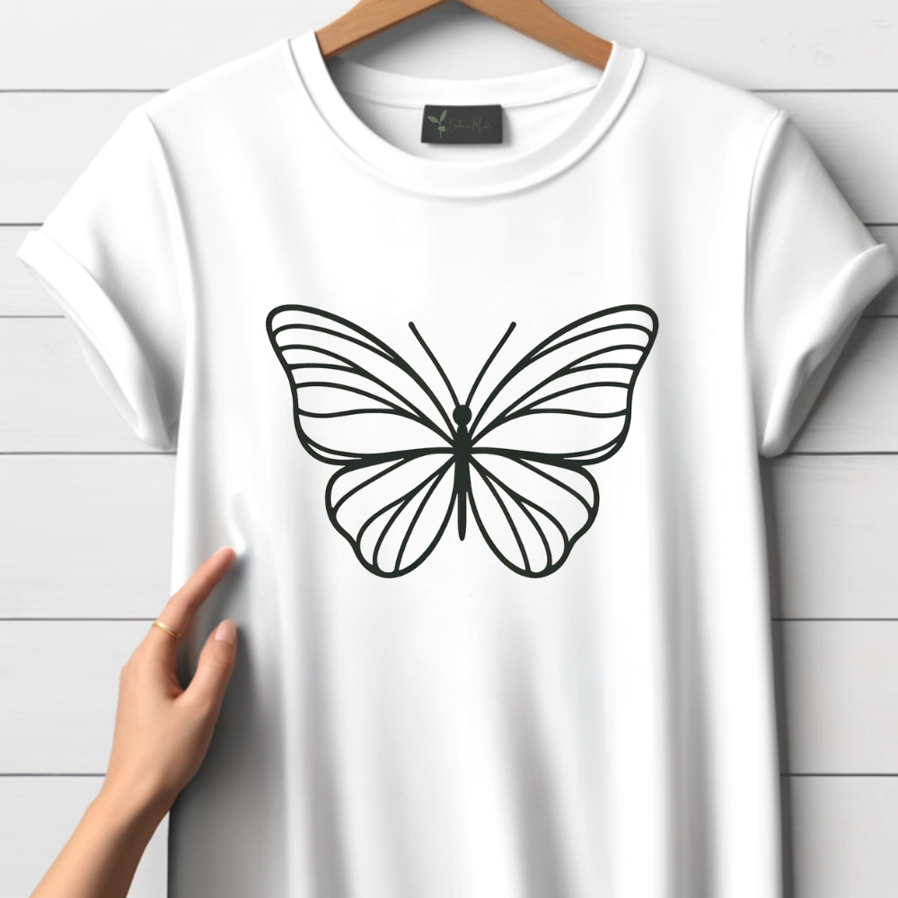 Grafik-Schmetterling T-Shirt