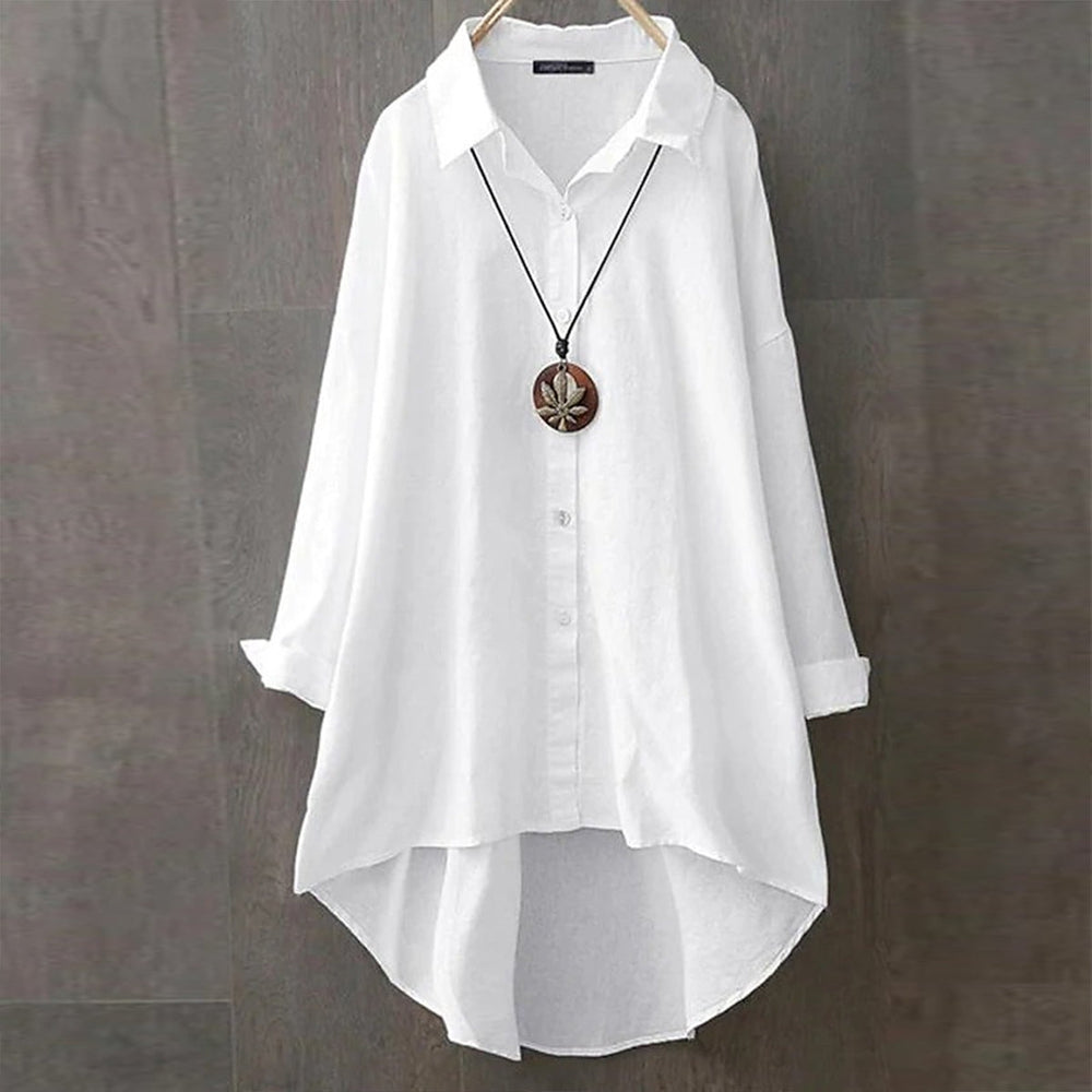 Monci® - Weißes langärmeliges Blusenhemd