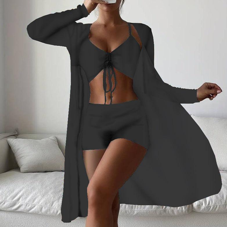 CabanaCouture® - Basic Einfarbig Schwarz Badebekleidung