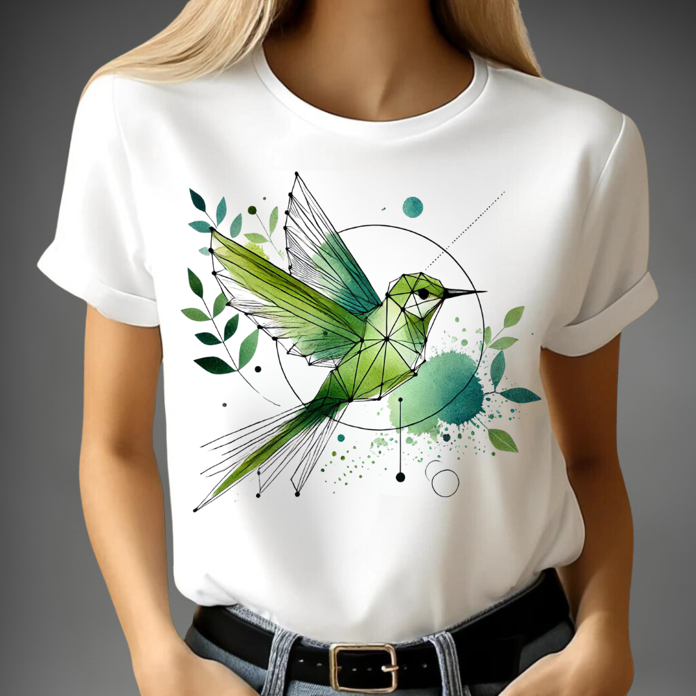 Kolibri im Geometrie-Stil T-Shirt