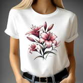 Elegantes Lilien T-Shirt