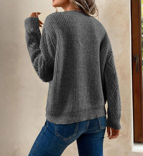 HerbstTrend® - Bequemer Pullover mit V-Ausschnitt