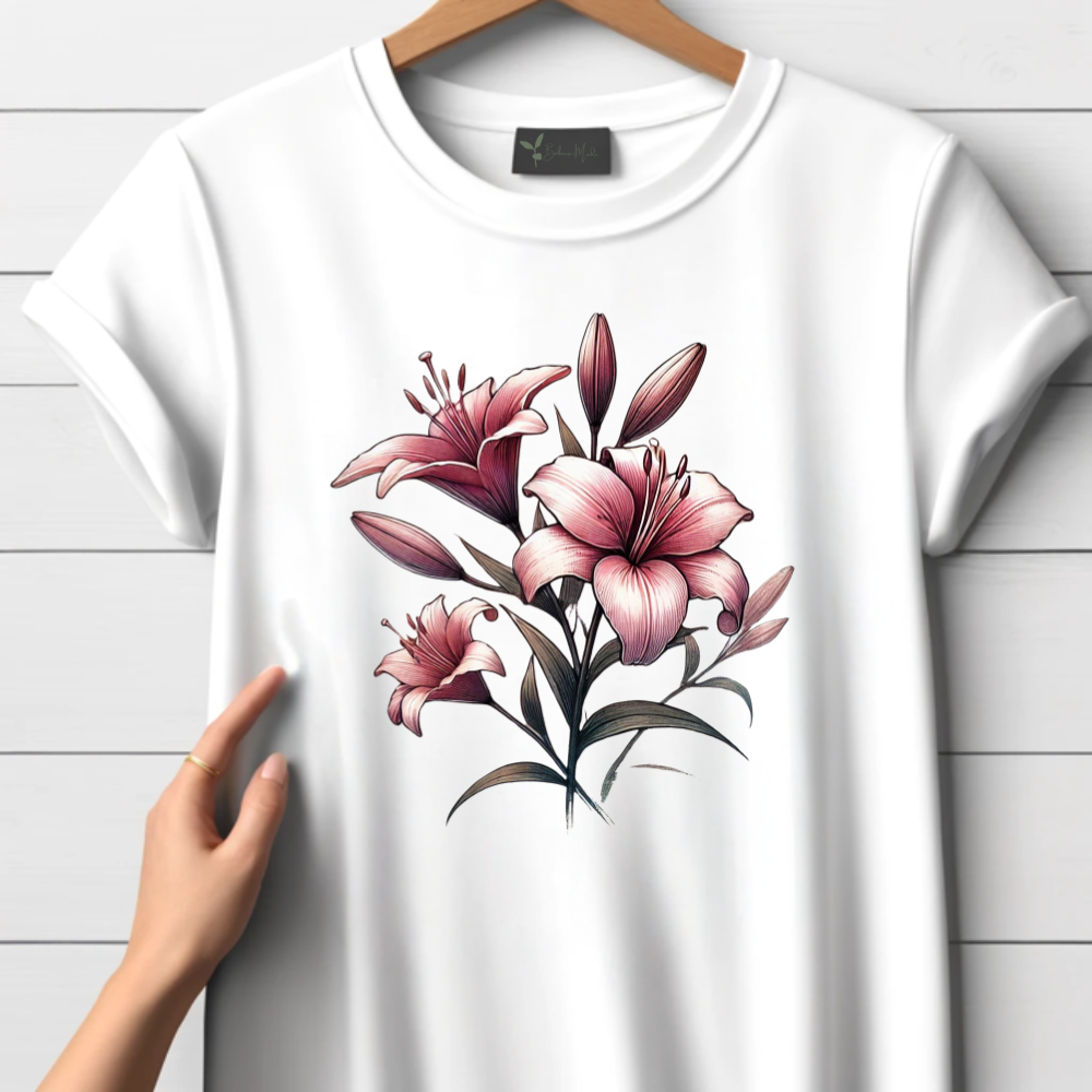 Elegantes Lilien T-Shirt