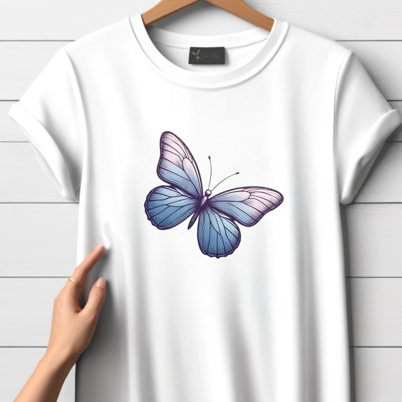 Blauer Schmetterling T-Shirt