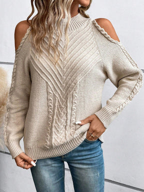 Naturlux® - Gemütlicher einfarbiger Pullover mit langen Ärmeln