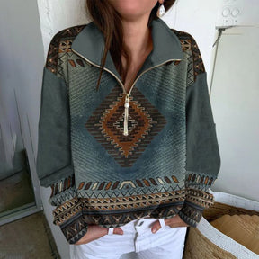 EthnoStyle Strickjacke mit Kragen