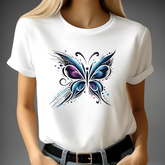 Farbexplosion Schmetterling T-Shirt