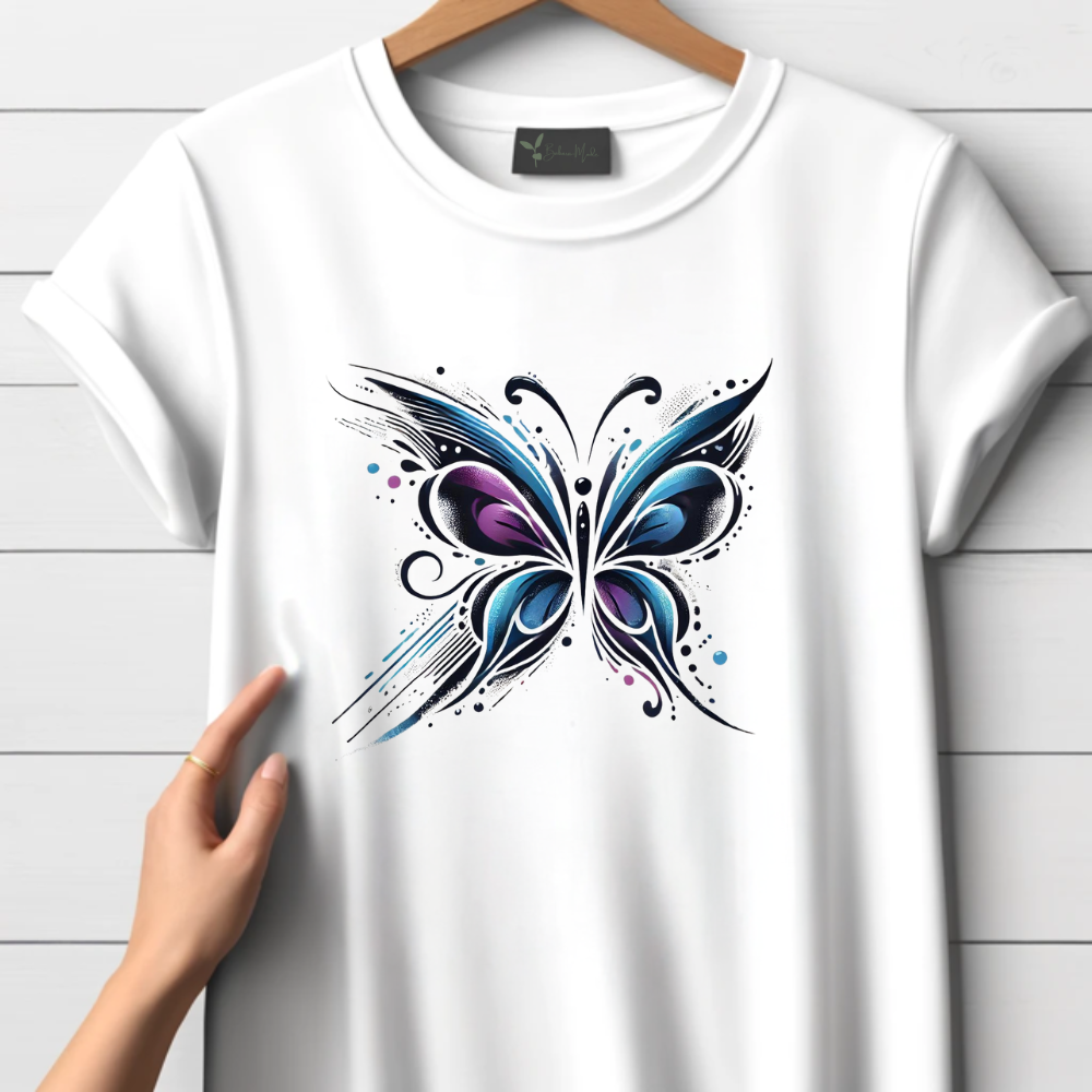 Farbexplosion Schmetterling T-Shirt