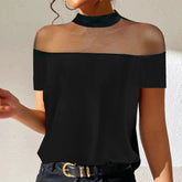 Schwarzes Minimal-Chic Top