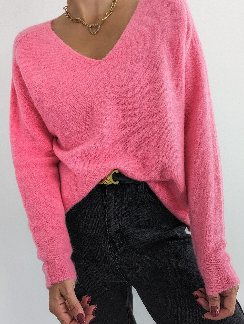 NaturLux® - Süßer einfarbiger Pullover mit langen Ärmeln