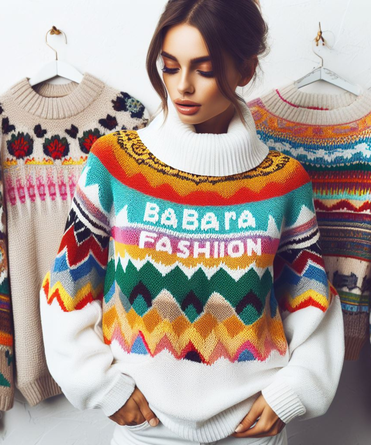 BabaraFashion® - Bunter Kaleidoskop Pulover