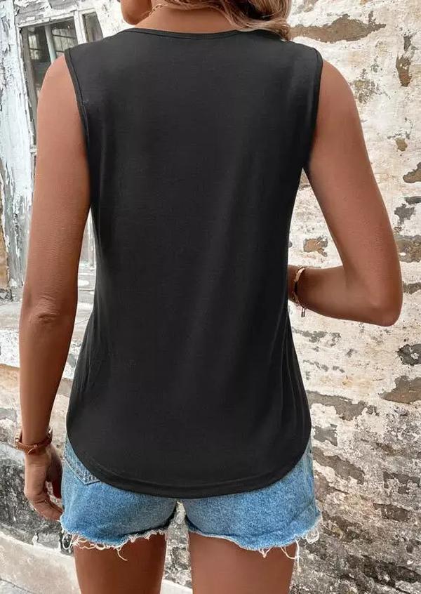 EcoExotica® - Auffälliges ärmelloses Tank-Top mit Farbblock