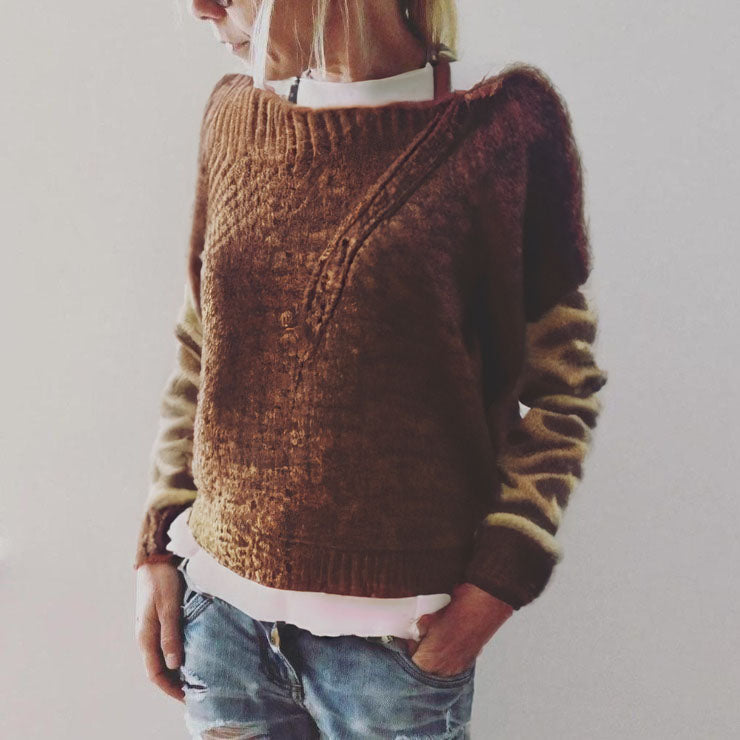 Eleganz der Epoche® - Herbstzauber braun Strickdesign Pullover