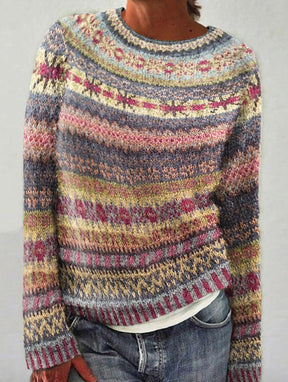 WinterTrend® - Elegant Print Multicolor Sweater
