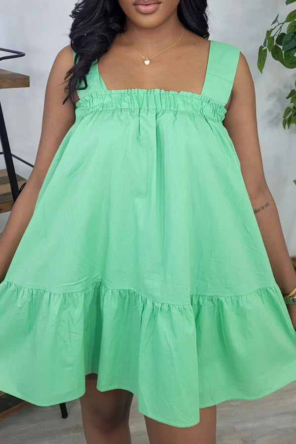 Sommerliche Rüschenkleid Eleganz